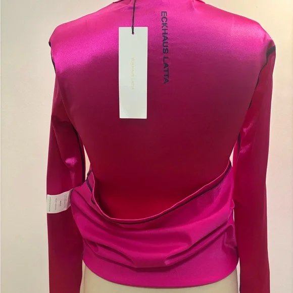 Eckhaus Latta NWT Pink Long Sleeve Dress - Picture 6 of 16